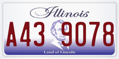 IL license plate A439078