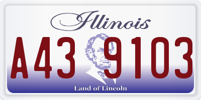 IL license plate A439103