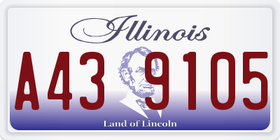IL license plate A439105