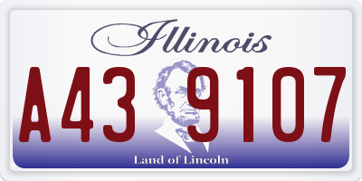 IL license plate A439107