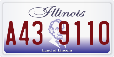 IL license plate A439110