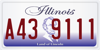 IL license plate A439111