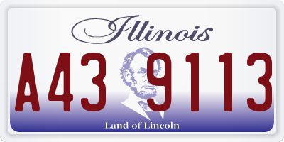 IL license plate A439113
