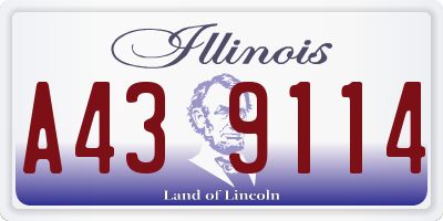 IL license plate A439114