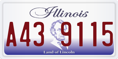 IL license plate A439115