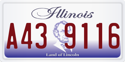 IL license plate A439116