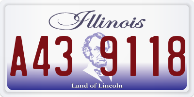 IL license plate A439118