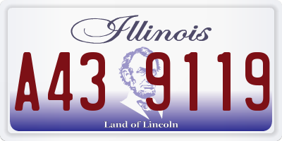 IL license plate A439119