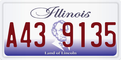 IL license plate A439135