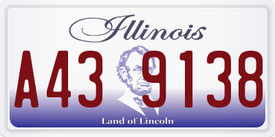 IL license plate A439138