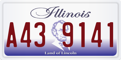 IL license plate A439141