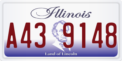 IL license plate A439148