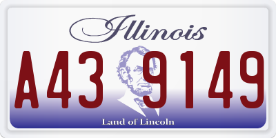 IL license plate A439149