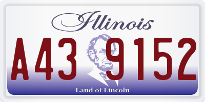 IL license plate A439152