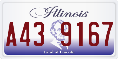 IL license plate A439167