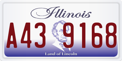 IL license plate A439168