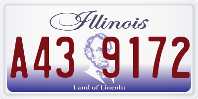 IL license plate A439172