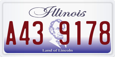 IL license plate A439178