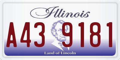 IL license plate A439181