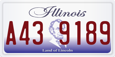 IL license plate A439189