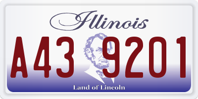 IL license plate A439201