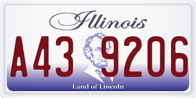 IL license plate A439206