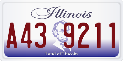 IL license plate A439211