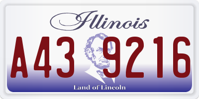 IL license plate A439216