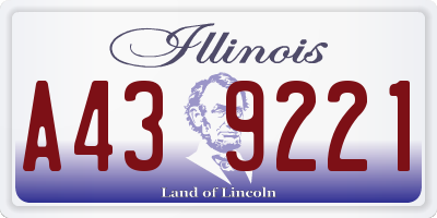 IL license plate A439221