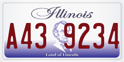 IL license plate A439234