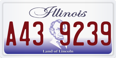 IL license plate A439239