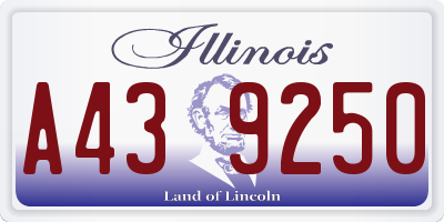 IL license plate A439250