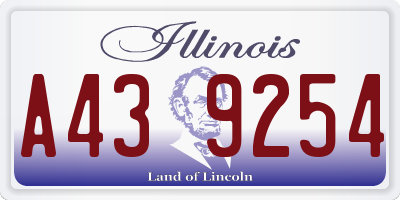 IL license plate A439254