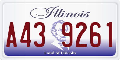 IL license plate A439261
