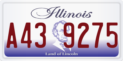IL license plate A439275