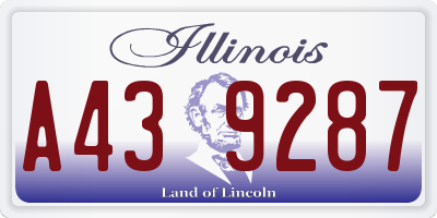 IL license plate A439287