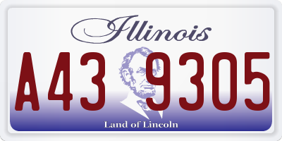 IL license plate A439305