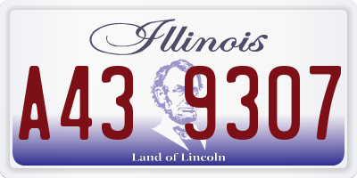 IL license plate A439307