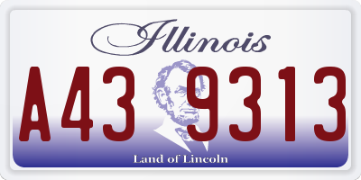IL license plate A439313