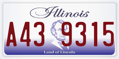 IL license plate A439315