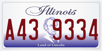 IL license plate A439334