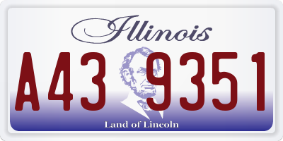 IL license plate A439351