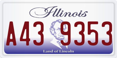 IL license plate A439353