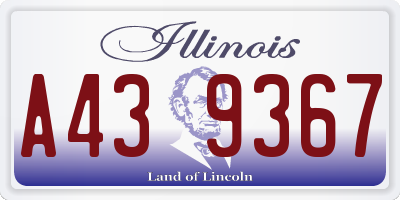 IL license plate A439367