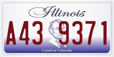 IL license plate A439371