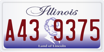 IL license plate A439375