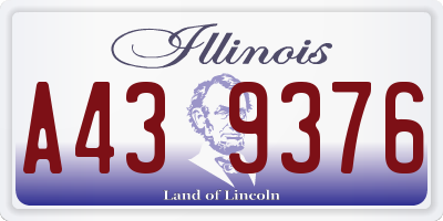 IL license plate A439376