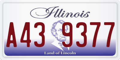 IL license plate A439377