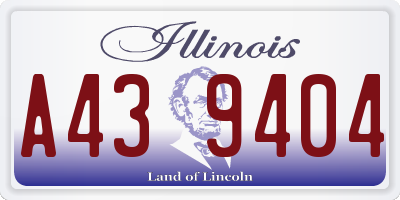 IL license plate A439404