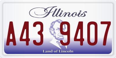 IL license plate A439407